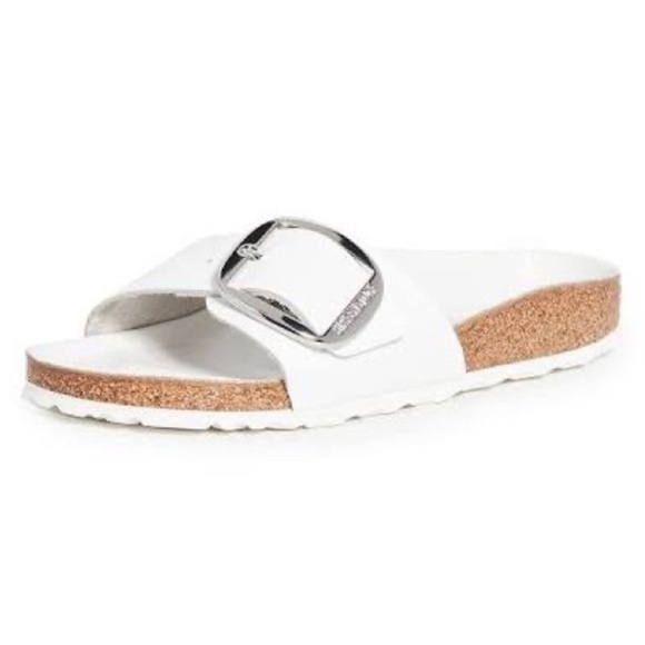 🔥Birkenstock - White Big Buckle Madrid Sandals - EU 40 - Picture 2 of 6